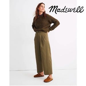 Madewell Women's Classic 70's Double Front Pleated Wide Leg High Waist Pants